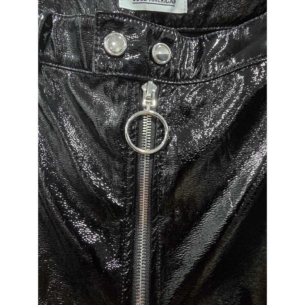 Good American “Good Straight” Black Patent Faux-Leather Pants – Size 18 - Picture 15 of 16
